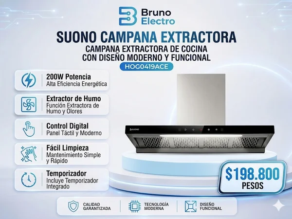 SUONO CAMPANA EXTRACTORA COCINA