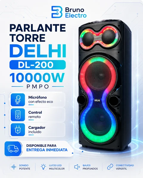 PARLANTE TORRE DELHI DL-200 10000WPMPO