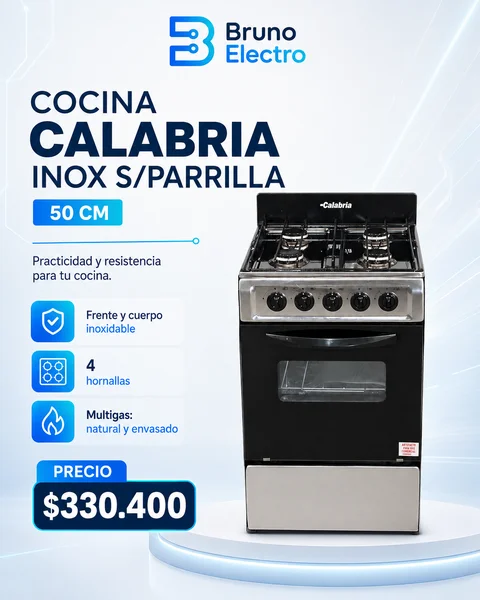 COCINA CALABRIA INOX S/PARRILLA
