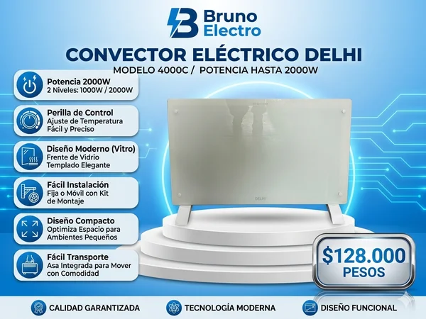 CONVECTOR ELÉCTRICO VITRO DELHI 4000C