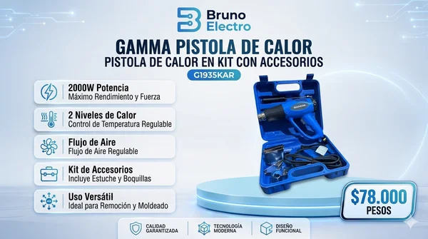GAMMA PISTOLA DE CALOR 2000W