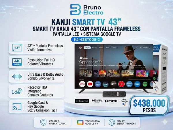 mart TV Kanji 43" Full HD Google TV Frameless